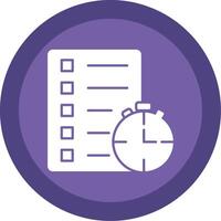 Track Of Time Glyph Multi Circle Icon vector