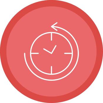 Anti Clockwise Line Multi Circle Icon vector