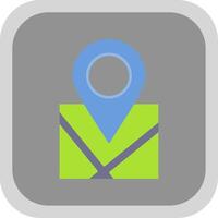 Location Flat Round Corner Icon vector