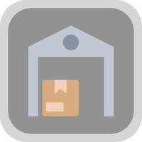 Warehouse Flat Round Corner Icon vector