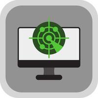 Radar Flat Round Corner Icon vector