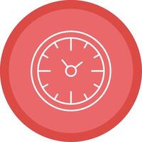 Clock Time Line Multi Circle Icon vector