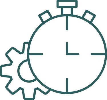 Timeout Line Gradient Round Corner Icon vector