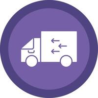 Delivery Glyph Multi Circle Icon vector