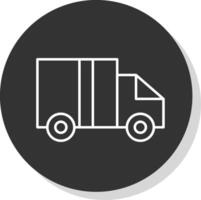 Logistics Line Grey Circle Icon vector