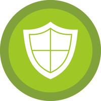 Shield Glyph Multi Circle Icon vector