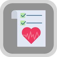 Health Graph Flat Round Corner Icon vector