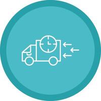 Fast Delivery Line Multi Circle Icon vector