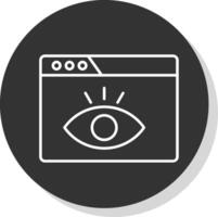 Visualization Line Grey Circle Icon vector