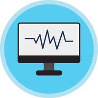 Frequency Flat Multi Circle Icon vector