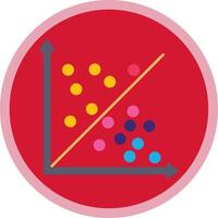 Scatter Graph Flat Multi Circle Icon vector