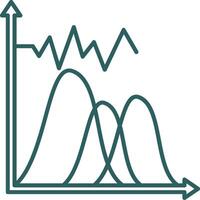 ola gráfico línea degradado redondo esquina icono vector