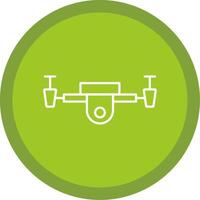 Drone Line Multi Circle Icon vector