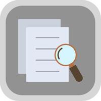 Data Gathering Flat Round Corner Icon vector