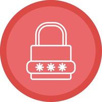 Lock Line Multi Circle Icon vector