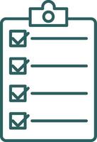 Checklist Line Gradient Round Corner Icon vector