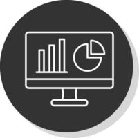 Dashboard Line Grey Circle Icon vector