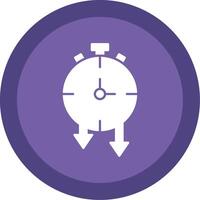 Timer Glyph Multi Circle Icon vector