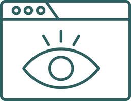 Visualization Line Gradient Round Corner Icon vector