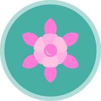 Daffodil Flat Multi Circle Icon vector