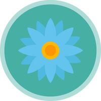Sunflower Flat Multi Circle Icon vector