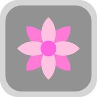 Dandelion Flat Round Corner Icon vector