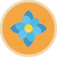 Carnation Flat Multi Circle Icon vector