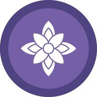 Poinsettia Glyph Multi Circle Icon vector