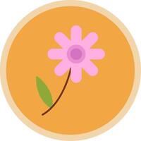 Chamomile Flat Multi Circle Icon vector