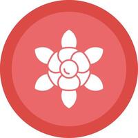 Daffodil Glyph Multi Circle Icon vector