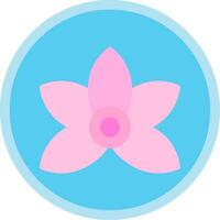 Lily Flat Multi Circle Icon vector