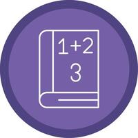 Math Book Line Multi Circle Icon vector