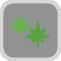 Hemp Flat Round Corner Icon vector
