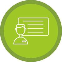 Tutor Line Multi Circle Icon vector