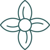 Clematis Line Gradient Round Corner Icon vector