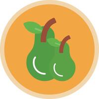 Avocado Flat Multi Circle Icon vector