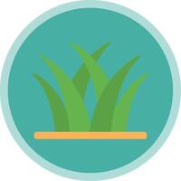 Grass Flat Multi Circle Icon vector