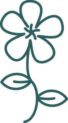 Dogbane Line Gradient Round Corner Icon