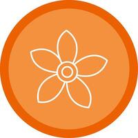 Alpine Forget Me Not Line Multi Circle Icon vector