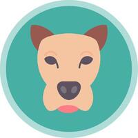 Dog Flat Multi Circle Icon vector