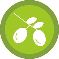 Olive Glyph Multi Circle Icon vector