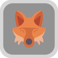 Fox Flat Round Corner Icon vector