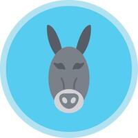 Burro plano multi circulo icono vector