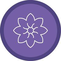 Amaryllis Line Multi Circle Icon vector