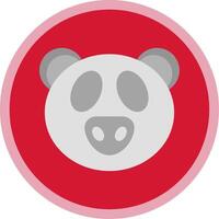 panda plano multi circulo icono vector