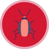 Cockroach Flat Multi Circle Icon vector