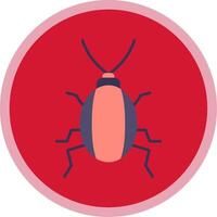 Cockroach Flat Multi Circle Icon vector