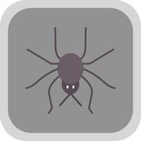 Spider Flat Round Corner Icon vector