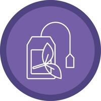 Teabag Line Multi Circle Icon vector