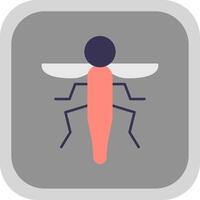 Insect Flat Round Corner Icon vector